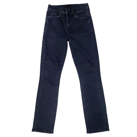 MOTHER The Mid Rise Dazzler Ankle Jeans 24 Black Not Guilty Stretch Pocket Denim - Picture 3 of 10